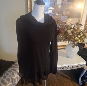 Karen Kane Black Cowl Neck Sweater